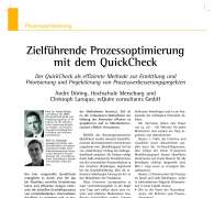 Zielführende Prozessoptimierung mit dem QuickCheck